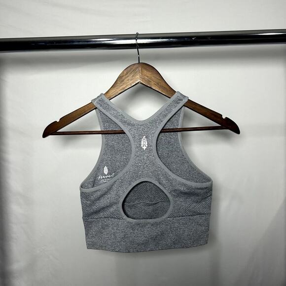 Free People Gray Racerback Althetic Top - Picture 2 of 4